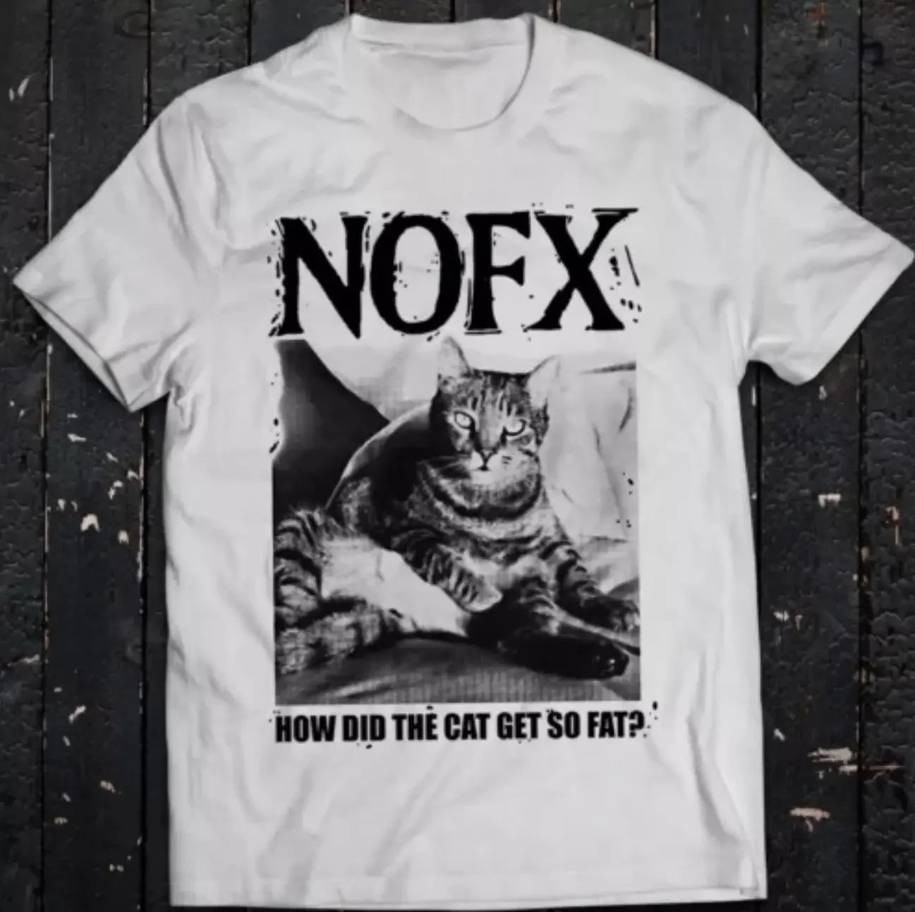 Rock Festival S-5XL Shirt Punk in Drublic Tee NOFX - How Did The Cat Get so Fat