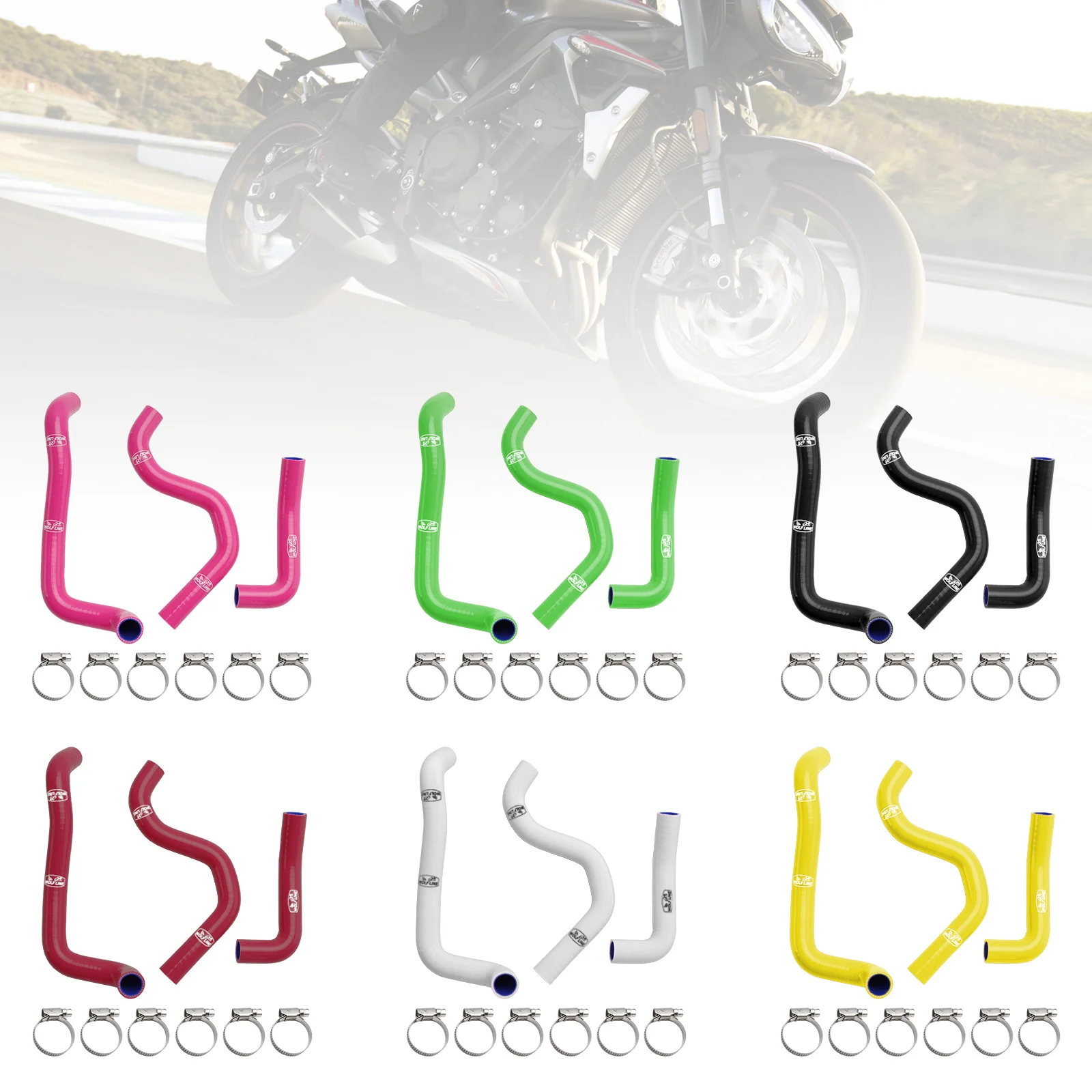 Topteng Silicone Radiator coolant Hose kit For Street Triple 765 R RS 2020 2021 2022