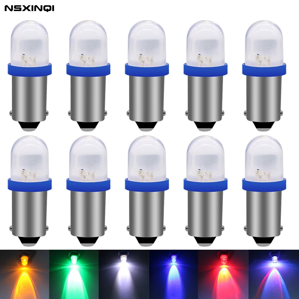 NSXINQI 10pcs BA9S Convex LED Car Bulb H6W T11 T4W 3886X 1895 64111 Auto Interior Side Light Instrument Indicator Reading Lights