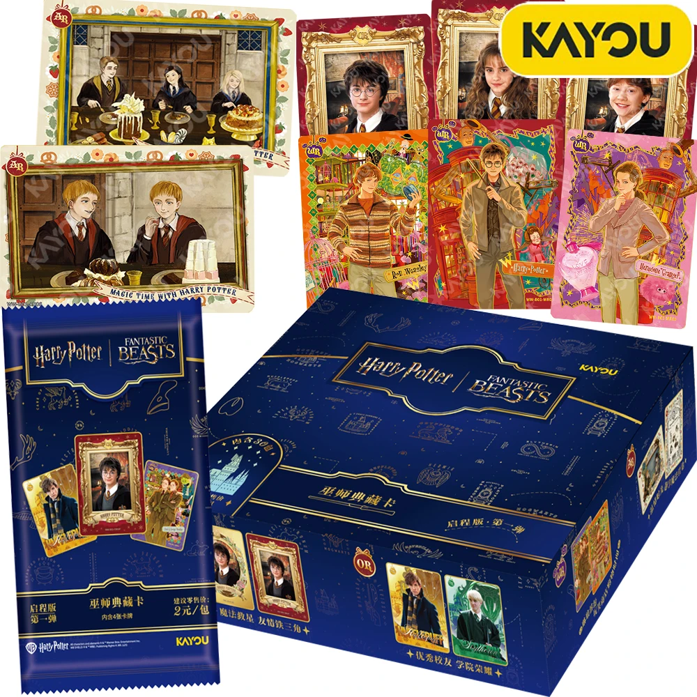 بطاقات مجموعة KAYOU Harry Potter الأصلية عالية الجودة لشخصية الفيلم الشعبي مميزة حصرية نادرة محدودة بطاقة هدية عيد الميلاد
