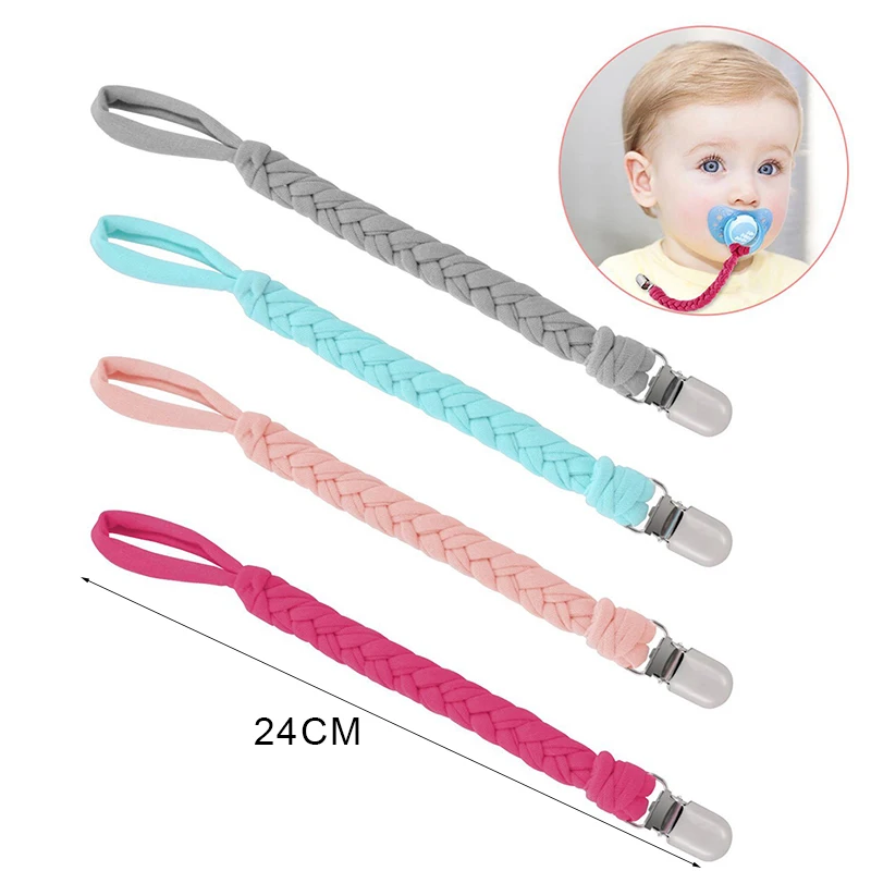 Neue Baby Schnuller Clips Kette Dummy Clip Schnuller Halter Geflochtene Strap Clip Nippel Halter Schnuller Kette Für Infant Fütterung