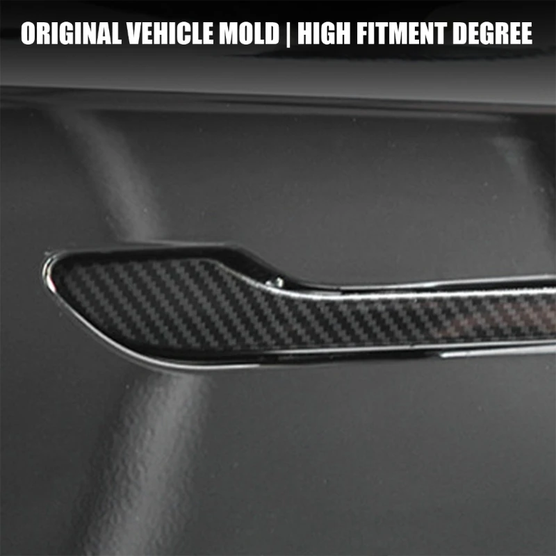 For Tesla Updated Model 3/Y Door Handle Protective Film Scratch Resistant ABS Transparent Protective Film, 4pc