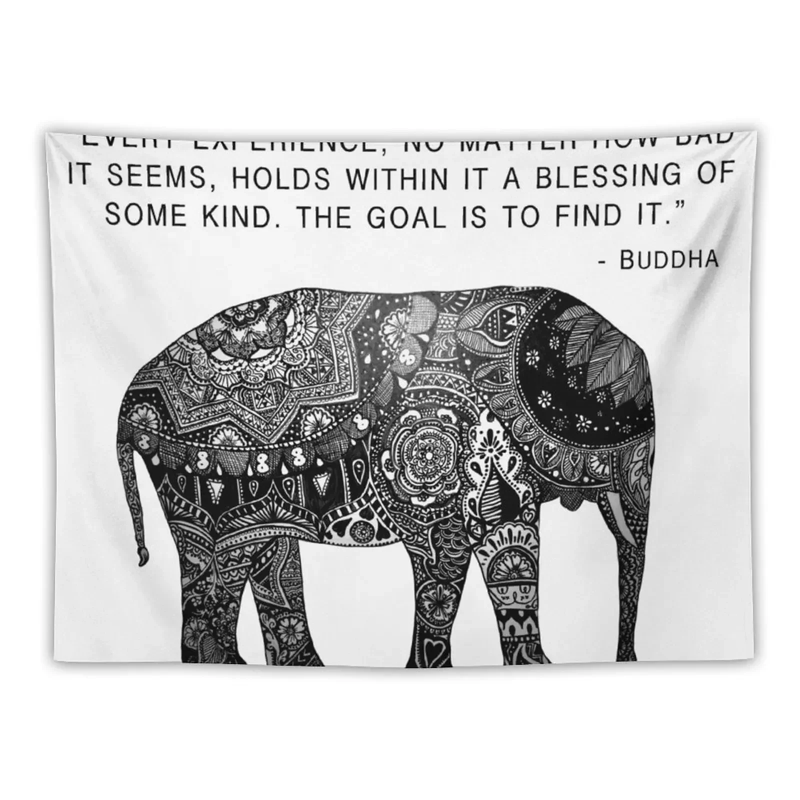 Buddha Wisdom Elephant Tapestry House Decoration House Decorations Aesthetic Decoration Room Decor For Girls Tapestry