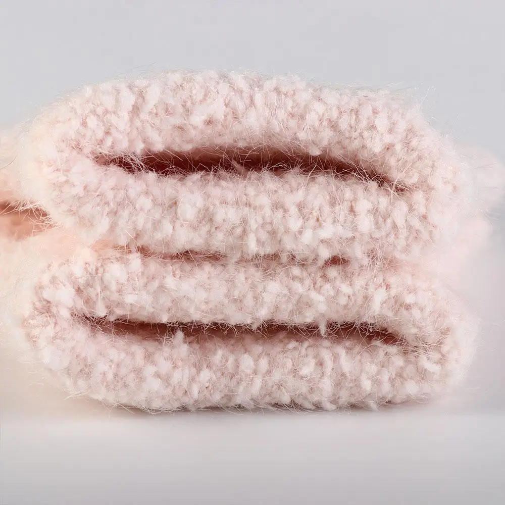 Детские пушистые перчатки с медведем в стиле Харадзюку, перчатки с кроликом и цветочным узором, однотонные вязаные варежки с полным пальцем для мальчиков