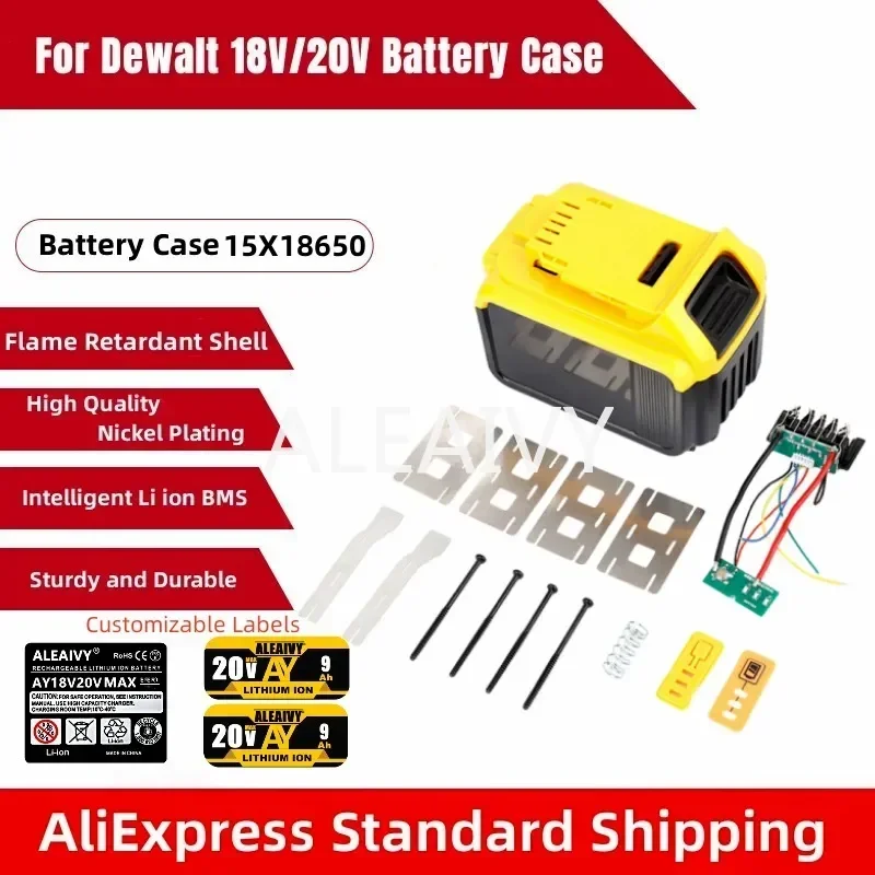 

DCB200 15 X 18650 Li-ion Battery Case Charge Protection Circuit Board PCB 18V 20V Baterry for Dewalt DCB183 Li-ion Battery Case