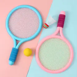 2 in1 Tennis Badminton Racket Set Soft 1 Tennis Balls Tennis Toys Sport with 1 Badminton Shuttlecock Kids Badminton Rackets