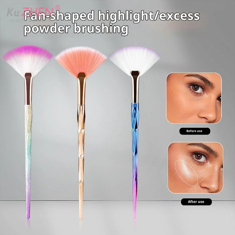 1PC Große Flache Highlight Erröten Fächerförmigen Make-Up Pinsel Pulver Lose Pulver Gesicht Pinsel Koreanische Weiche Gemütliche Sogar farbe Werkzeug Für Frauen
