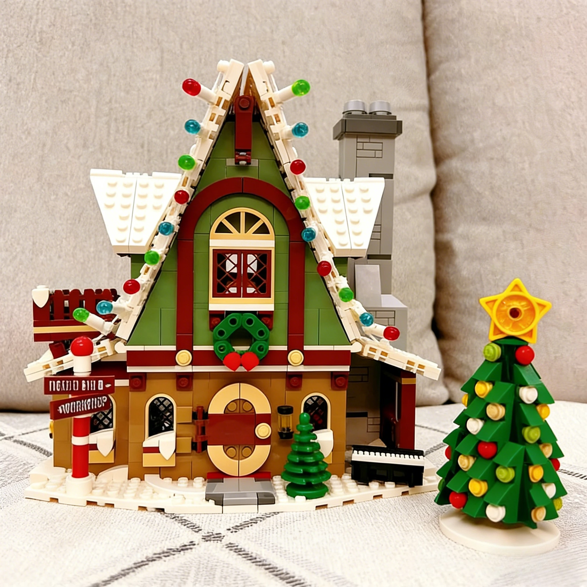 절묘한 엘프 매직 롯지 10275 빌딩 블록 세트는 크리스마스 선물에 적합하며 레고 입자와 호환됩니다, 1197개.