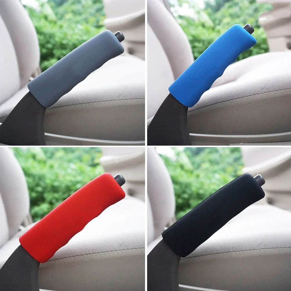 Universial Hand Brake Set Car Handbrake Sleeve Silicone Gel Cover Anti-Skid Auto Parking Brake Handle Sleeve Car Accessories NEW