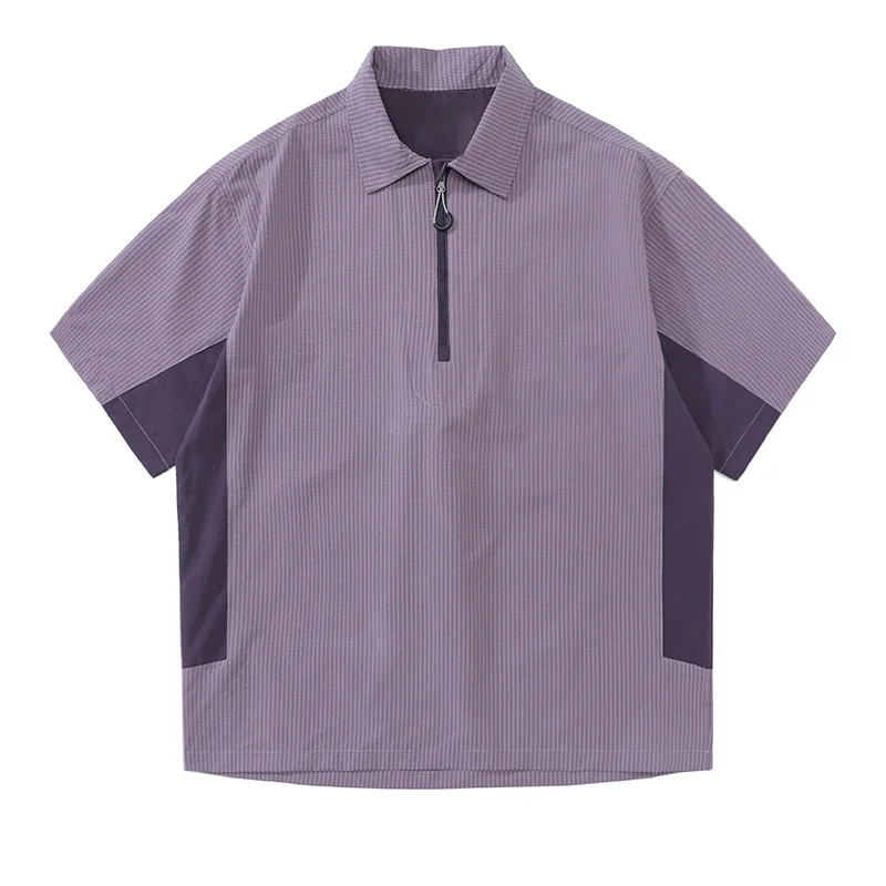 

Summer Lightweight Outdoor Quick Drying T-shirt Sports Breathable Polo Shirt for Men Training Trendy Lapel Short Sleeved T-shirt