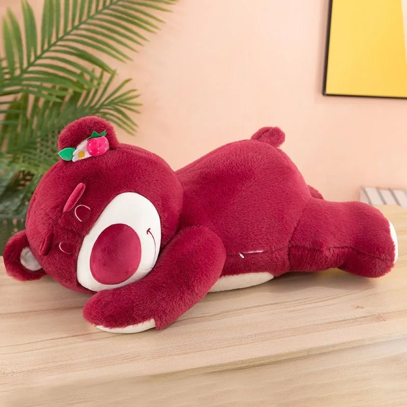 Cartoon Disney Strawberry Bear Plush Doll Toy Cute Party Models Lotso Sleep Plush Pillow Doll Children Doll Birthday Gift Toy