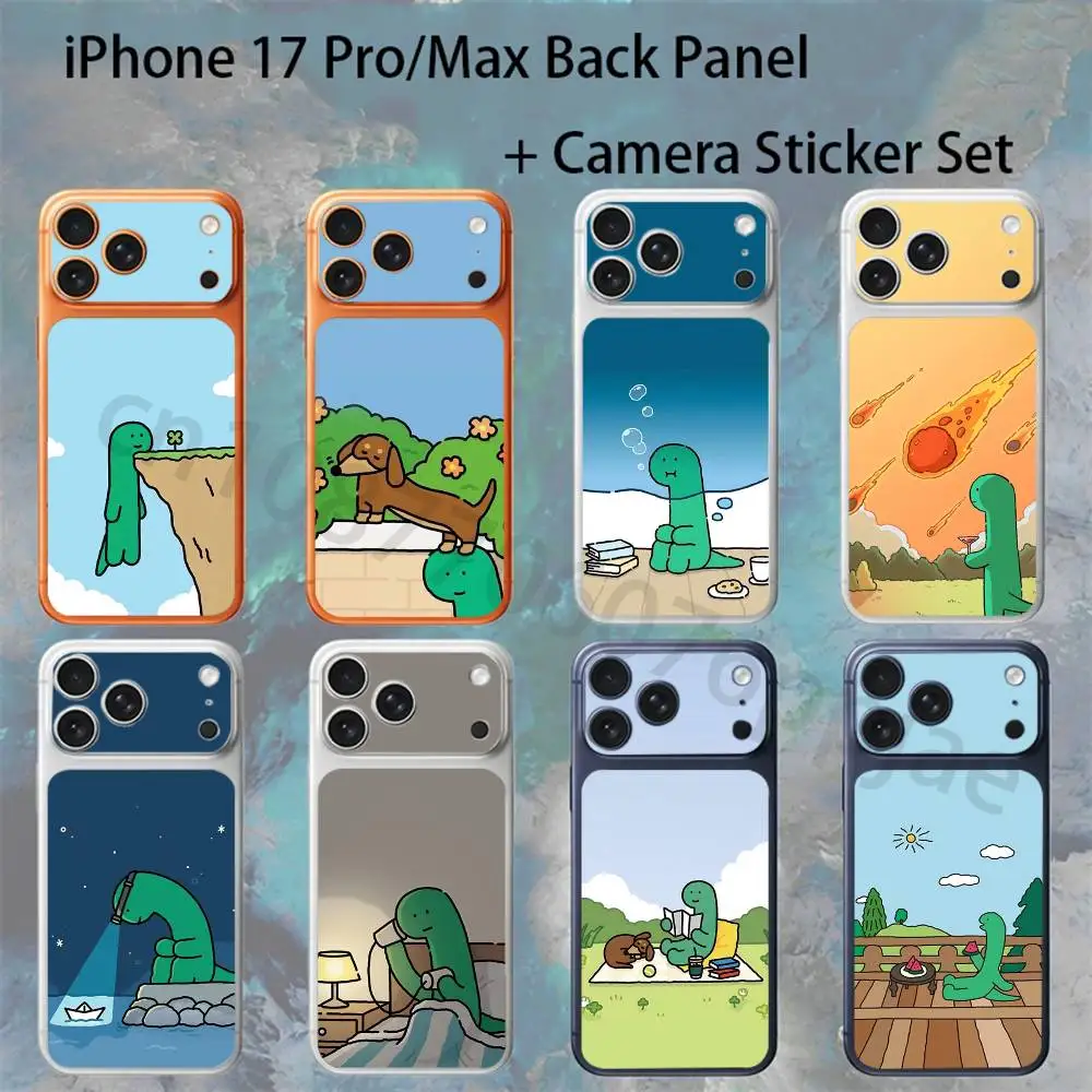 

Cute cartoon dinosaur Joguman For iPhone 17pro/proMax Full body Back Cover Decal Skin Colorful Rear Protective Sticker Film