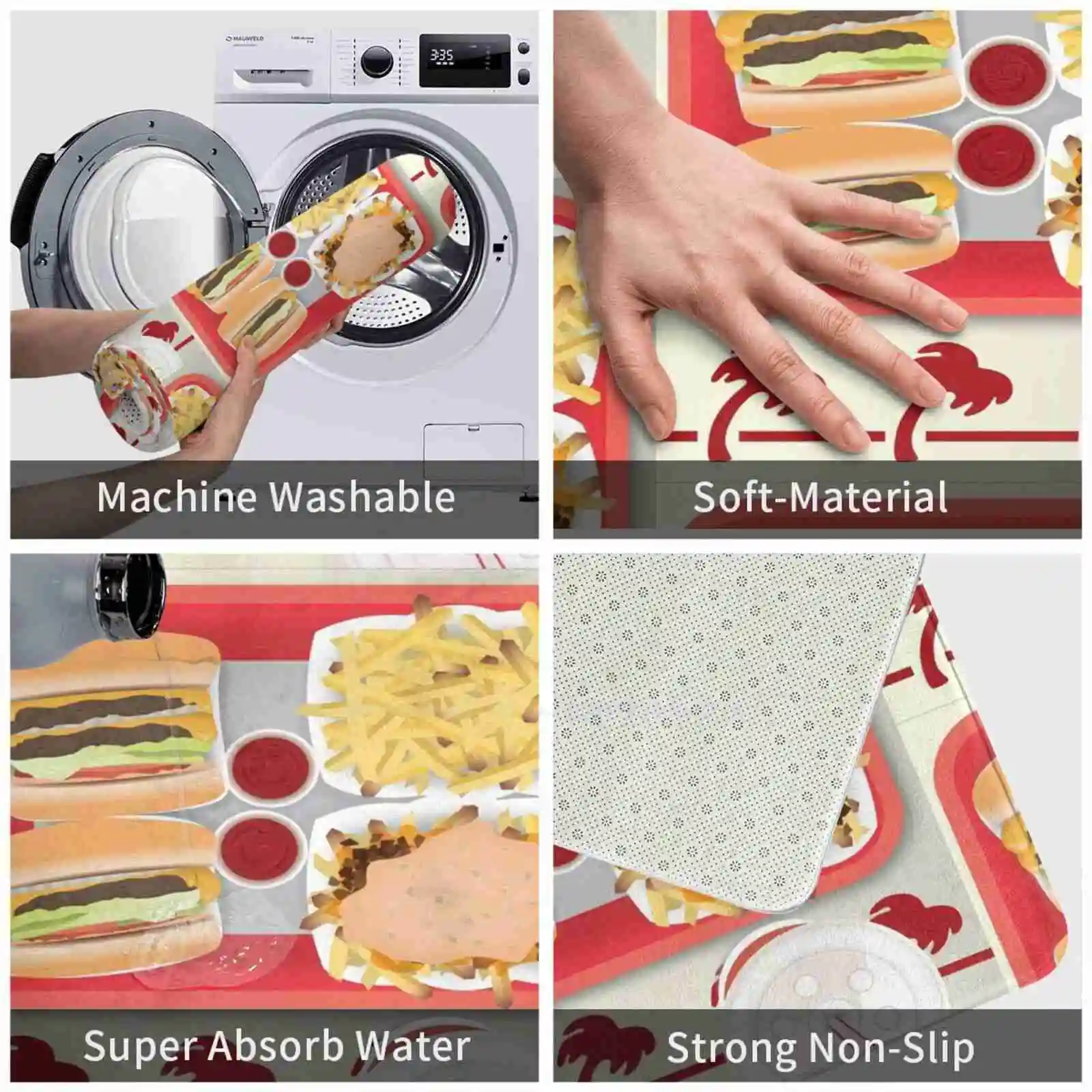 تي شيرت In N Out تي شيرت قطني همبرغر In N Out Cheeseburger البطاطس المقلية فراي الوجبات السريعة لذيذ لذيذ برجر أحمر وبليطس #3