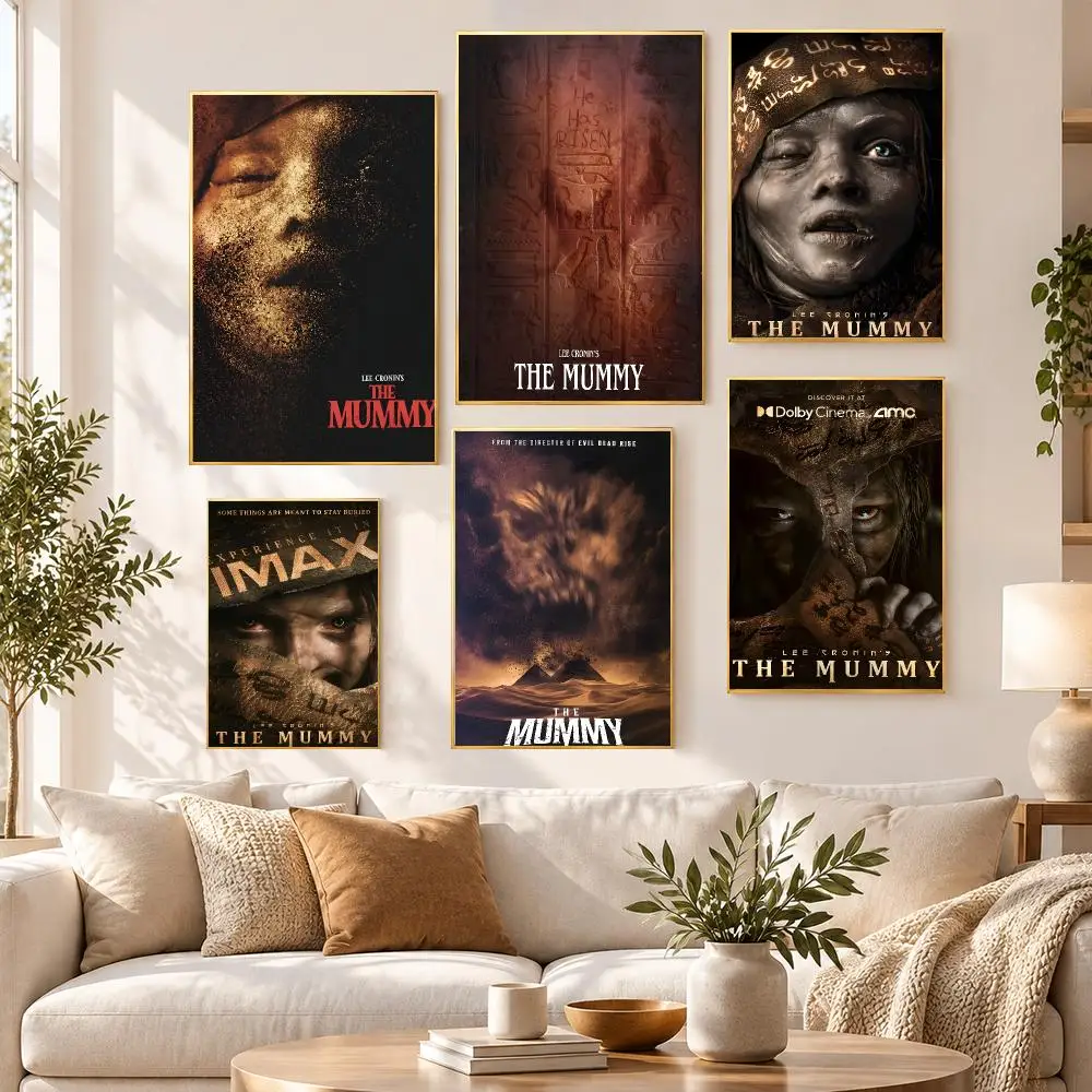 Movie Cinema Classic Dark The Mummy Poster HD Waterproof PP Self Adhesive Aesthetic Bedroom Dorm Gaming Room Home Decor Gift