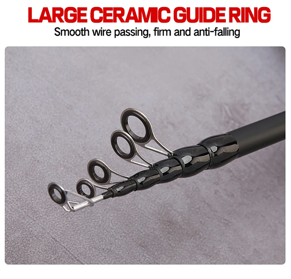 Teleskop Köder Stange 1,5 M 1,8 M 2,1 M 2,4 M Carbon Spinnrute Baitcasting Angelrute 8g-25g Holzgriff Casting Angelgerät – Detail 4