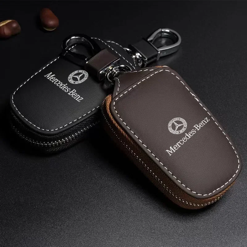 

PU Car Remote Key Case Cover Shell keychain protect For Mercedes Benz AMG E S C B Class GLE GLS CLS GLC CLA GLB Car Accessories