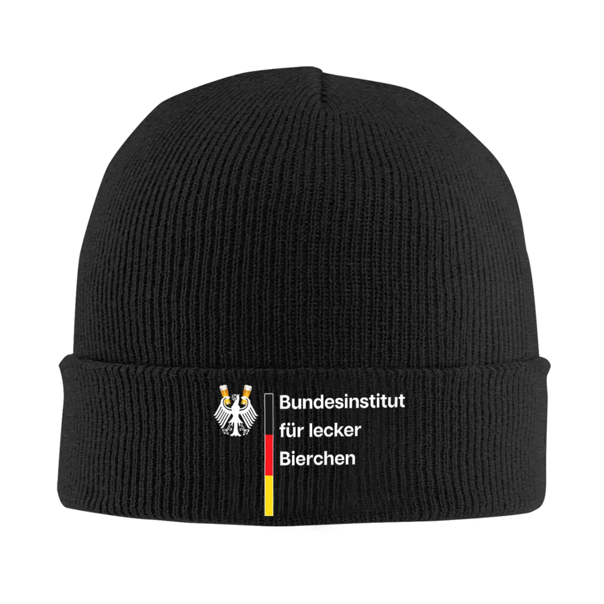 German-Federal Institute for Delicious Beers Knit Hat Beanies Autumn Winter Hat Warm Acrylic Color  Caps for Men Women  Gifts