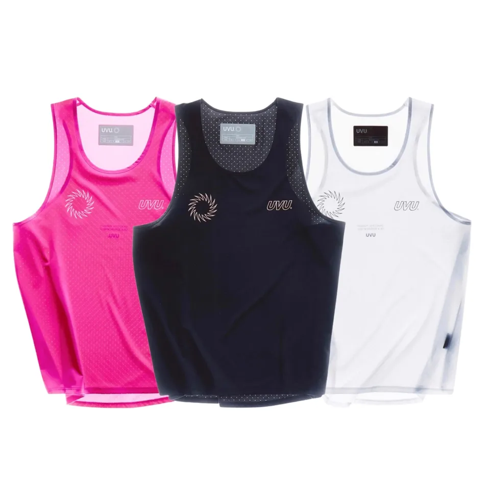 UVU Running Vest Breathable Quick Dry Short Sleeve Hole Hole Vest
