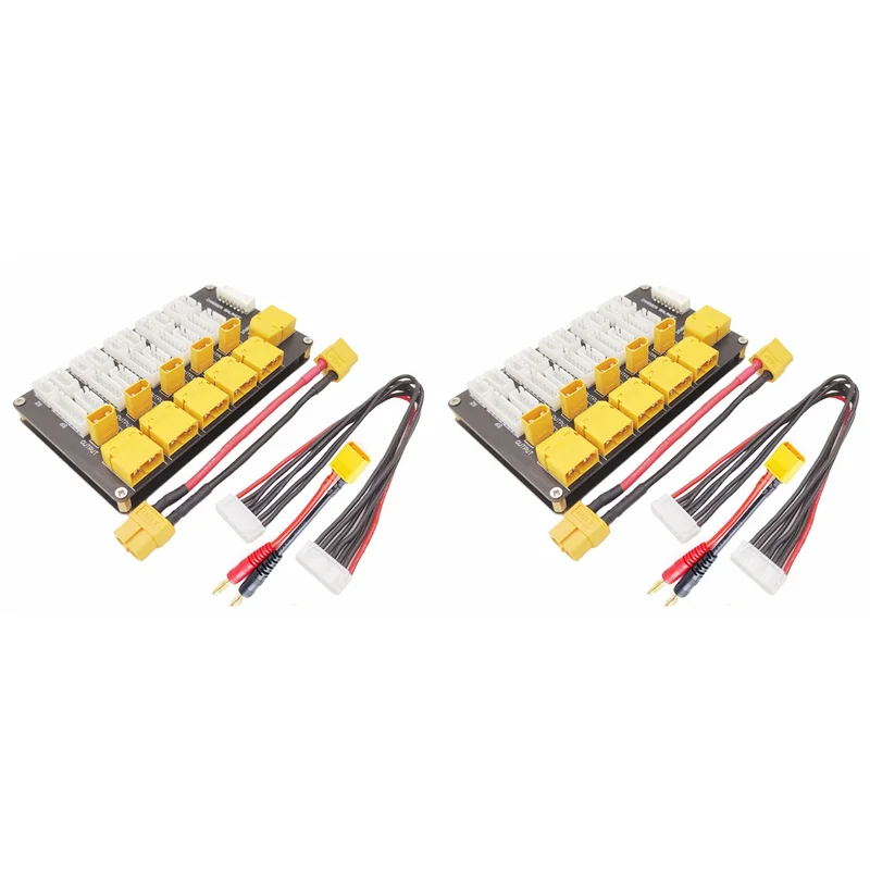 2X Lithium Battery Charging Board Parallel XT30 XT60 Plug 2‑6S Lithium Batteries For B6 Charger Electronic Components-A74Z