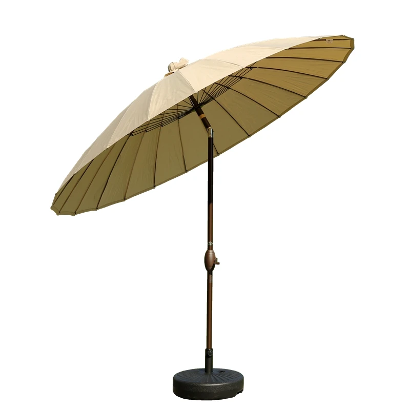 Outdoor Umbrella Central Pillar Umbrella Solar Light Outdoor Sun Umbrella Camping Courtyard Leisure B & B Garden Balcony Parasol