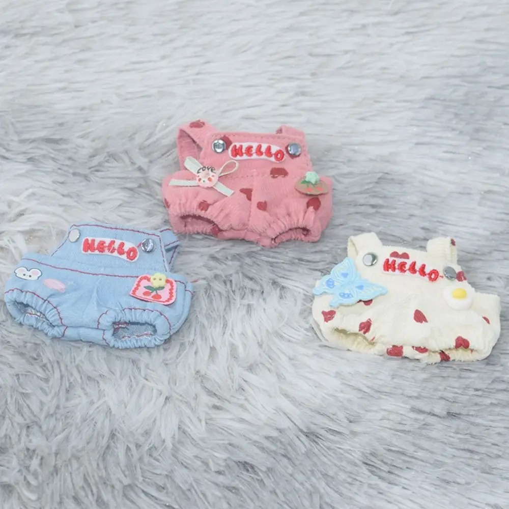 

Kawaii брюки на бретелях 10 см хлопковая кукольная одежда кролик-сэндвич 10 см кукольная одежда DIY платье розовый хлопковый наряд для куклы дети