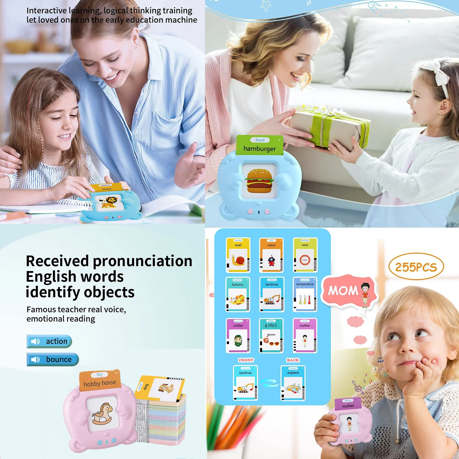 Children's card insertion early education learning machine, enlightenment learning machine with sound early education machine