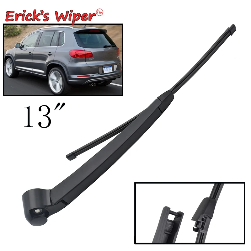 

Erick's Wiper 13" Rear Wiper Blade & Arm Set Kit For VW Tiguan MK1 2007 - 2016 Windshield Windscreen Tailgate Window Rain Brush