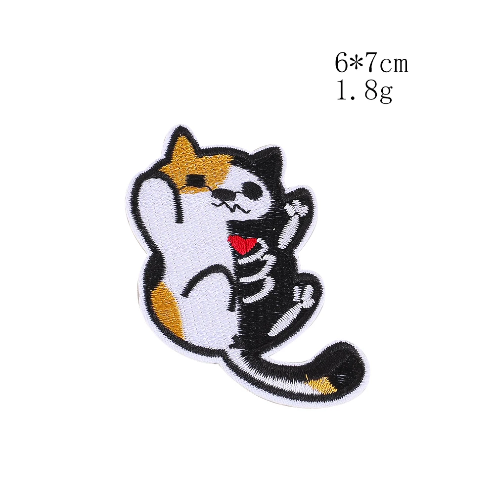Niedliches Katzen- und Hunde-Stickerei-Aufnäher-Set zum Aufbügeln für Kinderkleidung, Rucksack, Hut, Dekoration, Geschenk für Katzenliebhaber, Kindergeschenk, Neu. – Detail 12