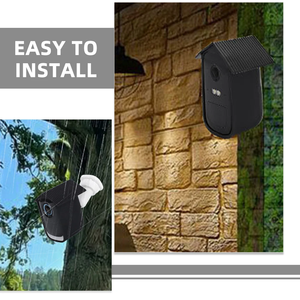 

2pcs Waterproof Security Protector Black Housing Cover Outdoor Weatherproof Anti fall Shield Mount Base