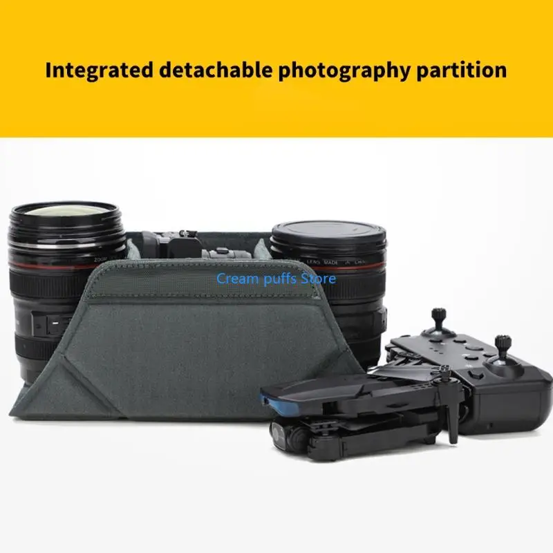 50LE وحدة تخزين الكاميرا مبطنة قابلة للإزالة، هيكل داخلي قابل للتعديل، مقاوم للصدمات، مناسب للسفر، حقيبة تخزين قابلة للطي #3