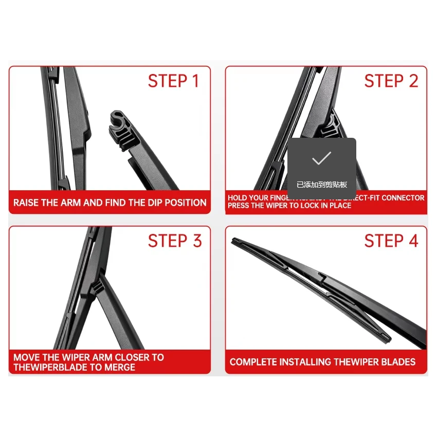 Car Rear Wiper Blades Back Window Wipers Arm For Kia Rio MK3 Hatchback 2011 2012 2013 2015 Windscreen Auto Car Wiper Accessories - view 6