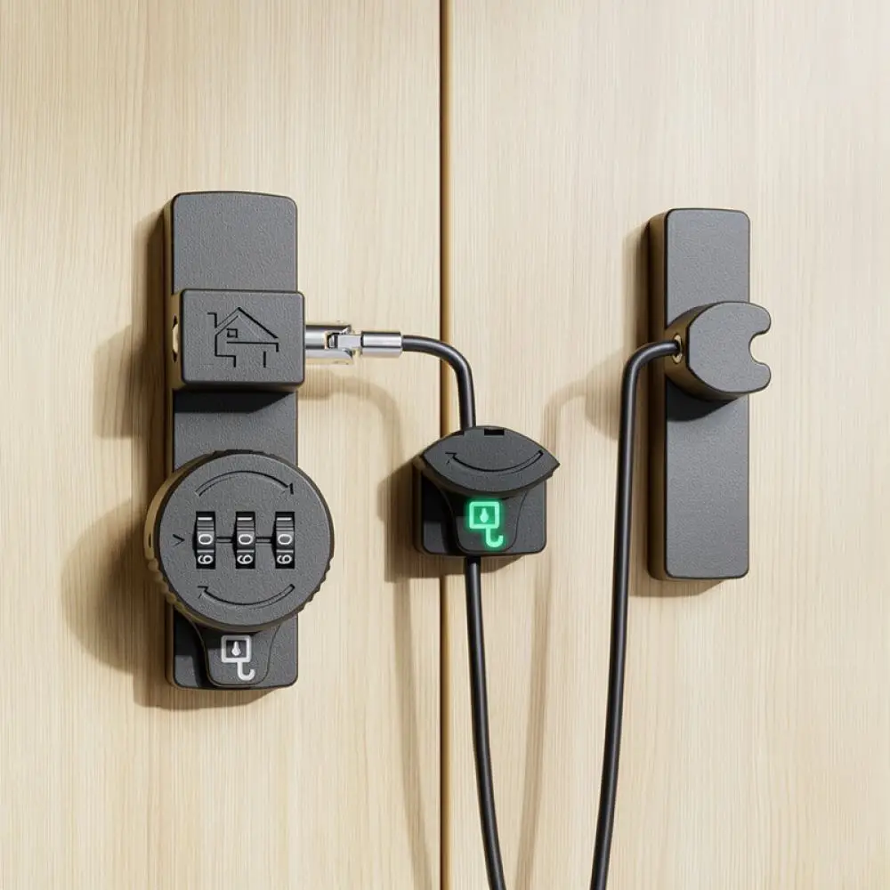 Zinc Alloy Sliding Door Lock Password Chain Security Catch Modern Anti Theft Bolt Home Window Safety Hardware
