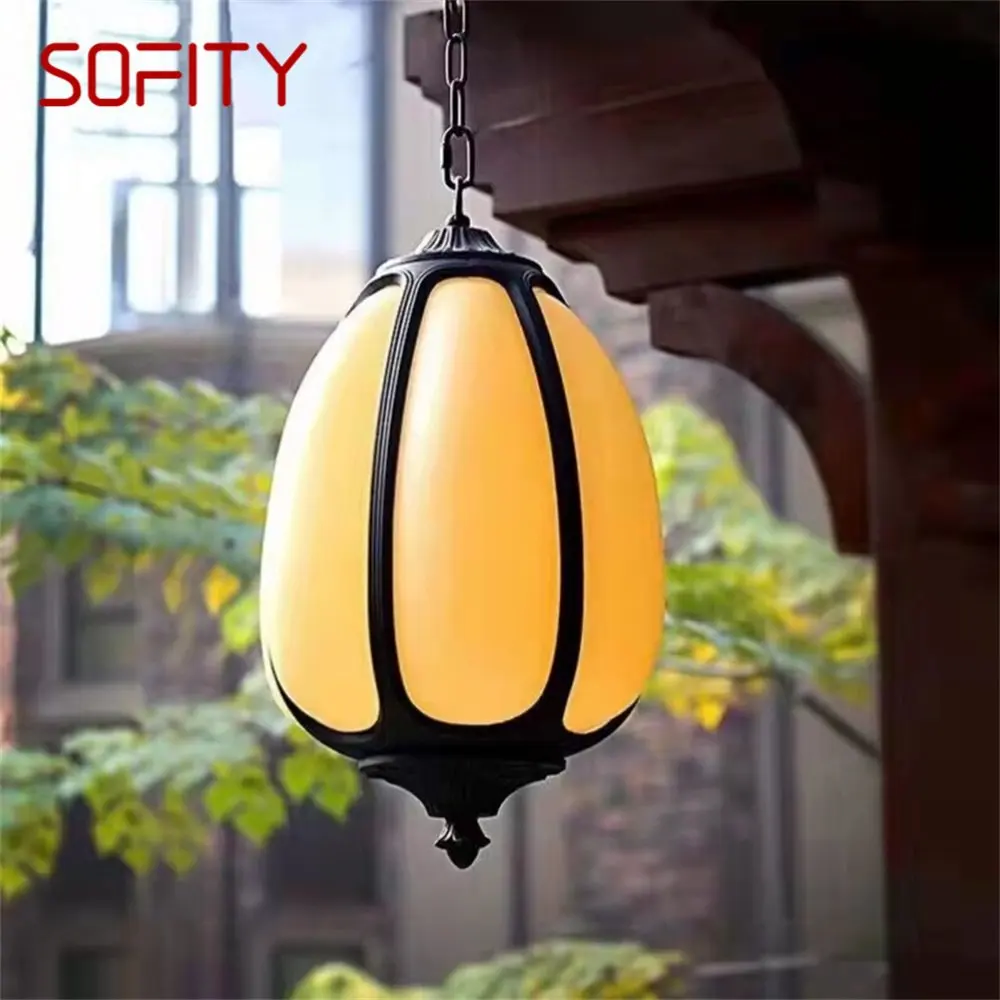 

SOFITY Classical Dolomite Pendant Light Outdoor LED Lamp Waterproof for Home Corridor Decoration