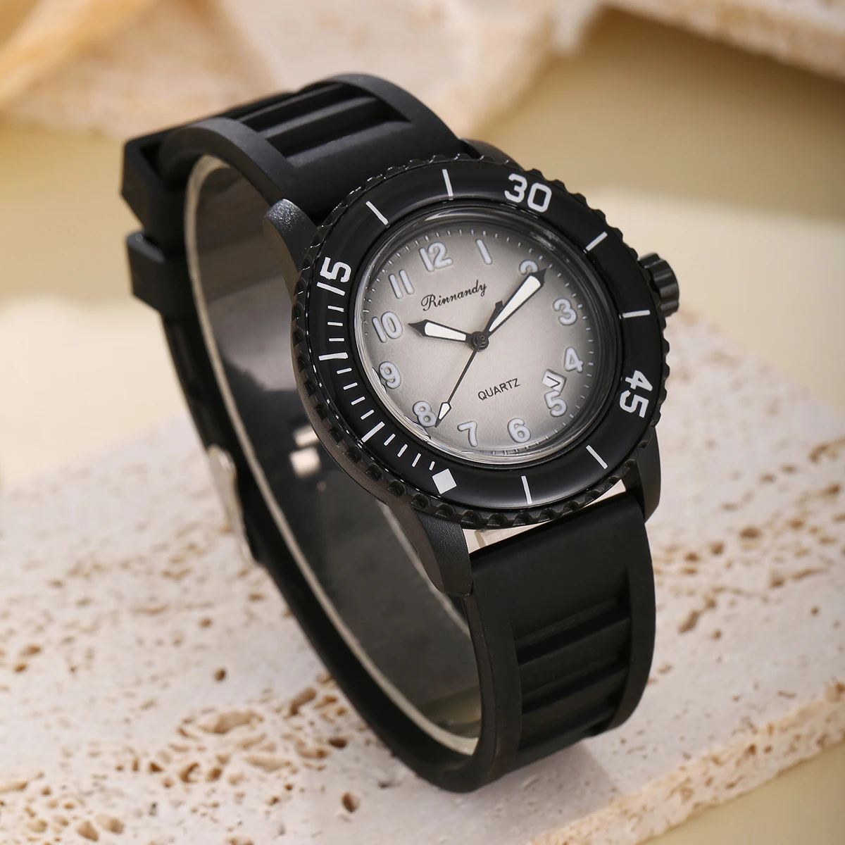 New College Style Classic Fashion Alloy Case, Pointer style Digital Dial Silicone Watch, Unisex Quartz Watch