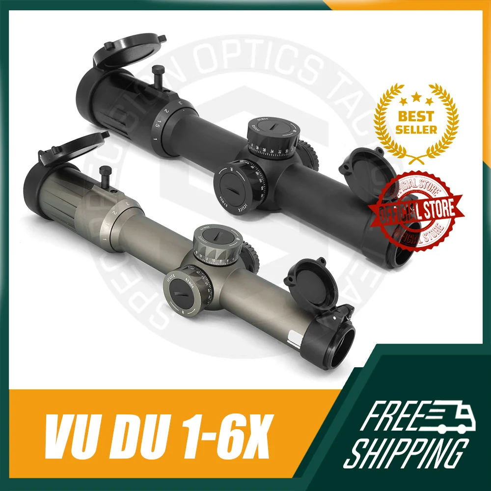 SPECPRECISION VDU 1-6X FFP LPVO Riflescope VUDU 1-6X24mm FFP LPVO Scope SR1 Red Cross Reticle Illuminated