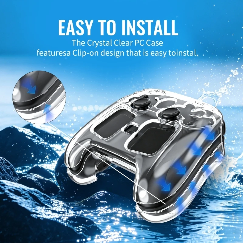Clear Game Controller Protective Shell for Steam Controller 2, Hard Cover with Tailored Openings, Visible Controls for K1KF