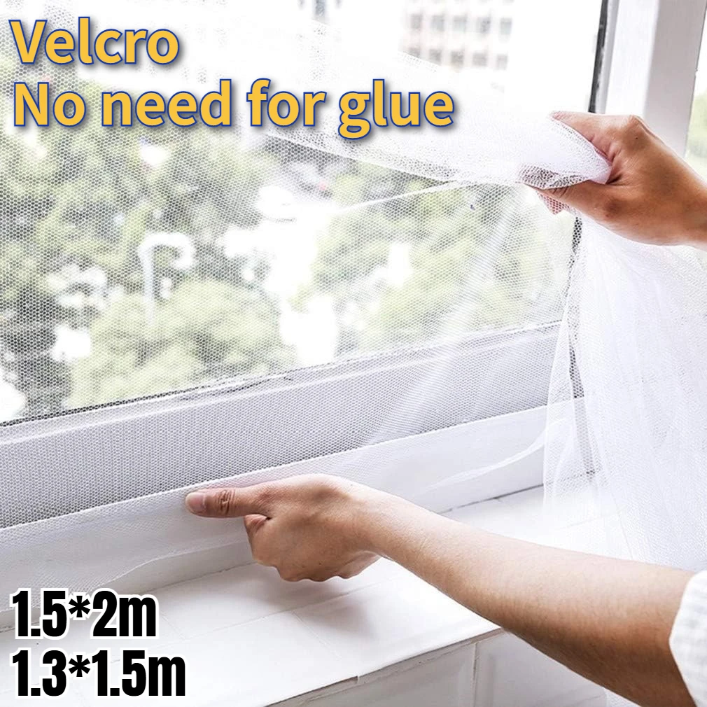 Easy Install Home Indoor Mosquito and Fly Screen Window Mosquito Net DIY Nylon Net Insect Net for Home Travel Camping Curtains