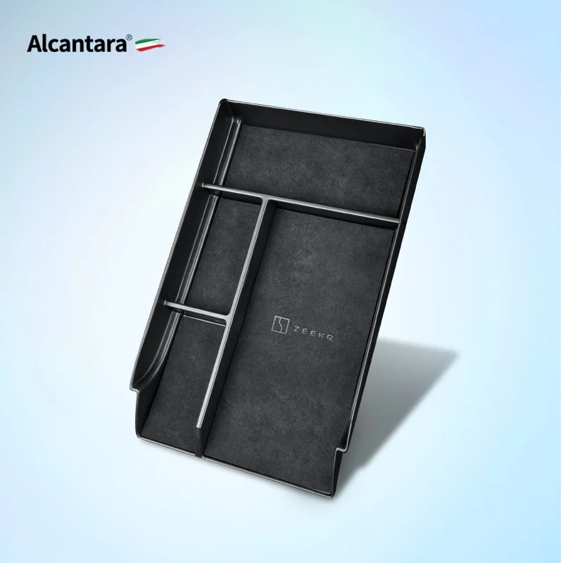 Car Center Console Box for ZEEKR 001 009 Central Storage Tray Organizer Container Tidying alcantara suede Accessories