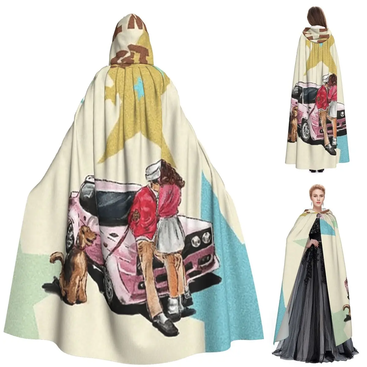 

Tyler Creators Long Hooded Cloak Witch Medieval Costume Cosplay Cape HalloweenCoat Adult Unisex