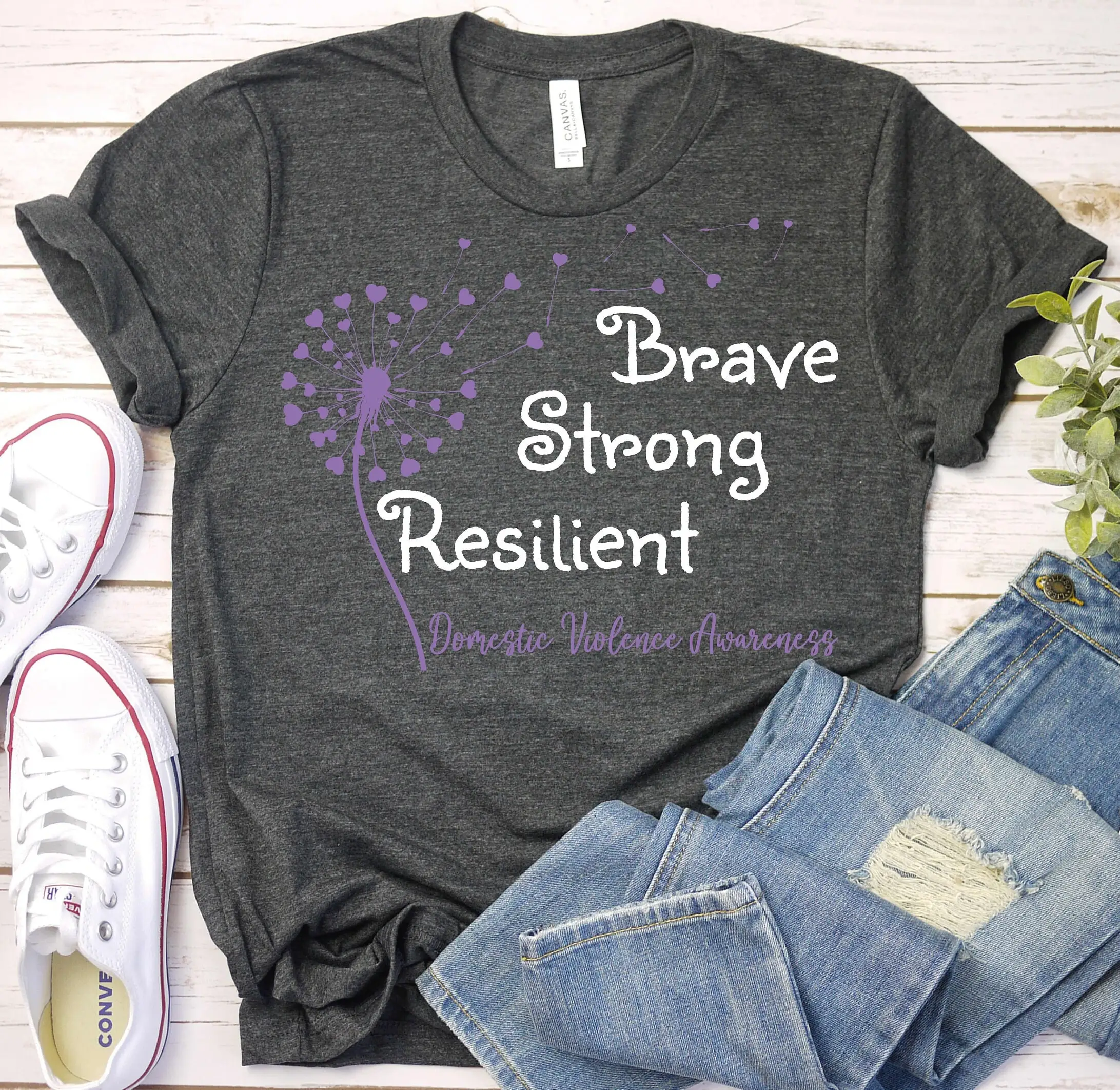 Domestic Violence Awareness T Shirt Purple Ribbon Survivor Narcissistic Abuse