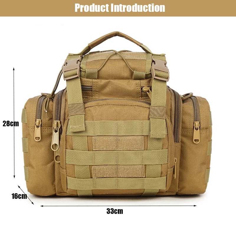 Men's Tactics Bag Waist Pack Fanny Pack Molle Bag High Quality Nylon Belt Pocket Outdoor Hiking Messenger Bag