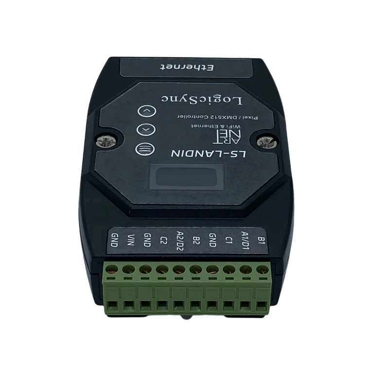 LogicSync ArtNet/sACN led light Pixel Controller 2Ports 1360 Pixels W2812 APA102 LED Strip