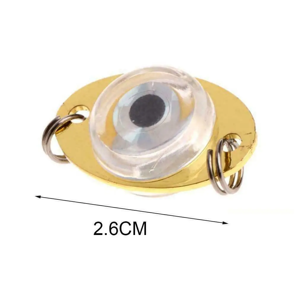 Miniseñuelo LED para pesca, lámparas con forma de ojo bajo el agua, en forma de gota profunda, calamar, verde, azul, rojo, blanco, Multicolor, anillos dobles