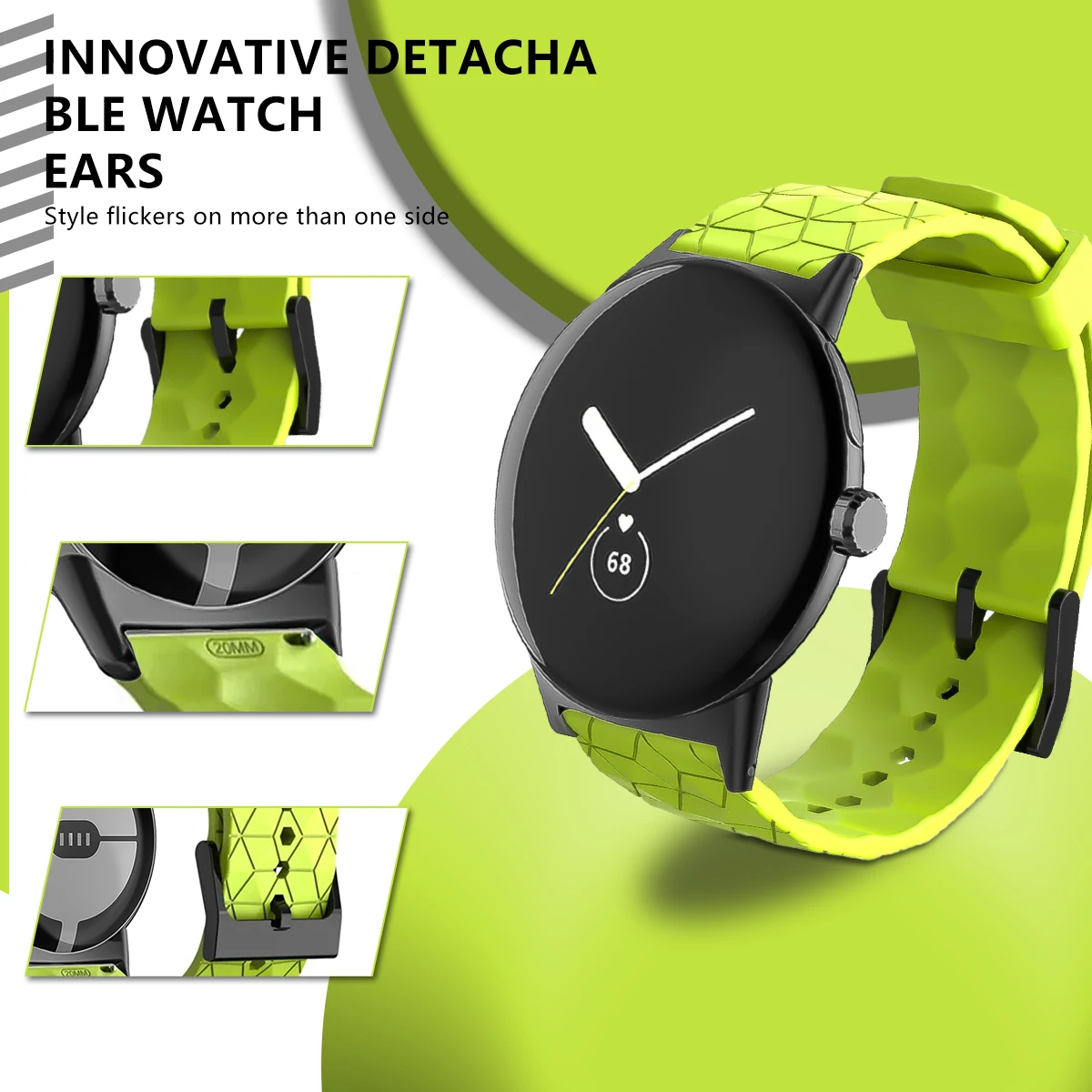 Silicone Strap for Google Pixel Watch 4 3 45mm Watch Strap Bracelet correa Replacement for Google Pixel Watch 2 41mm Sport Band