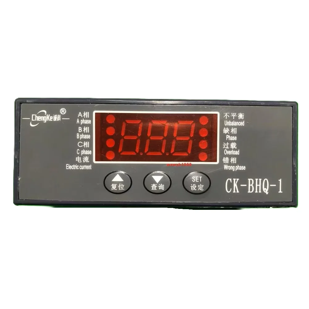 

380V phase failure, phase loss, overload, unbalance alarm, digital display, three-phase current monitoring protector CK-BHQ-1