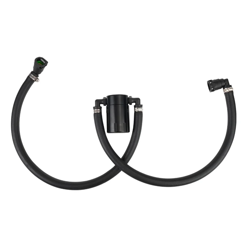 

For 15-21 Ford F-150 3.5 V6 Turbo Ecoboost Jlt Oil Separator Kit Black Billet Oil Separator Catch Can Oil Can Kit