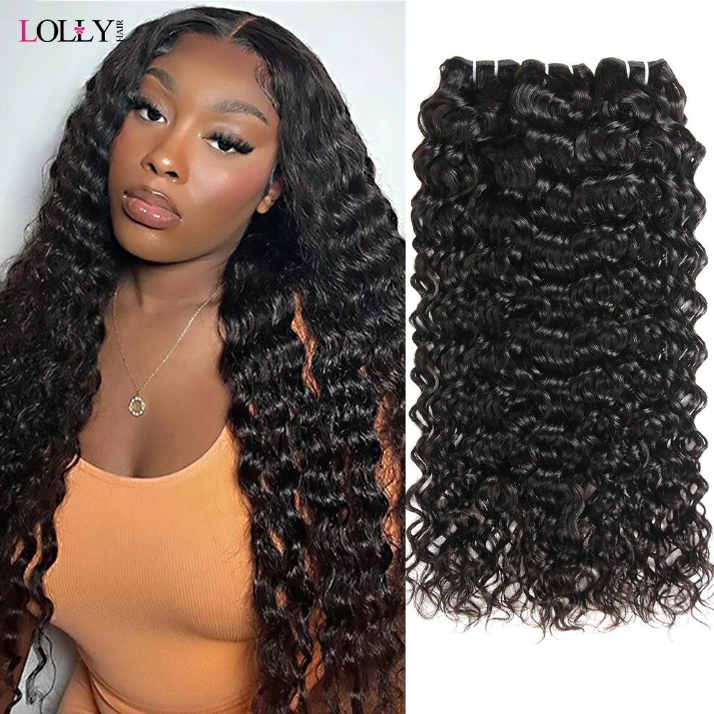 

Lolly 28 30 Inches Water Wave Bundles Brazilian Hair Extension Human Hair Bundles Water Wave Bundles Remy Human Hair Weave