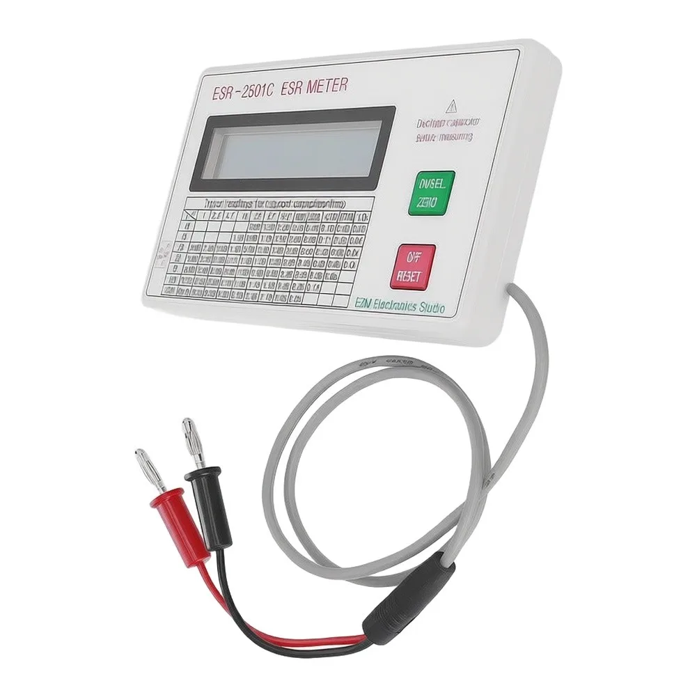 ESR2501C Capacitor Analyzer with ESR DCR Test Mode 100kHz Frequency Range for Electrolytic Capacitor Evaluation