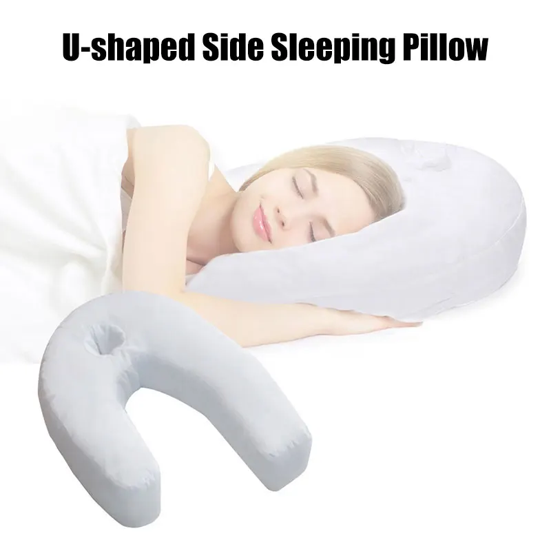 U-Shaped Side Sleepers Pillow High Quality Cotton Neck Back Pain Relieve Health Cushion Neck Spine Protection Pillow Side Pillow