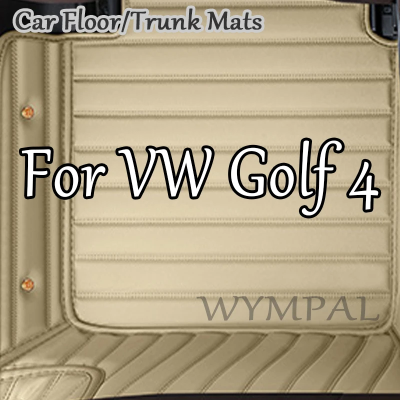 

Luxury Custom Automotive Car Floor Mats For VW Golf 4 1999 2000 2001-2003 Auto Luxury Leather Men Women Car Mats Full Coverage